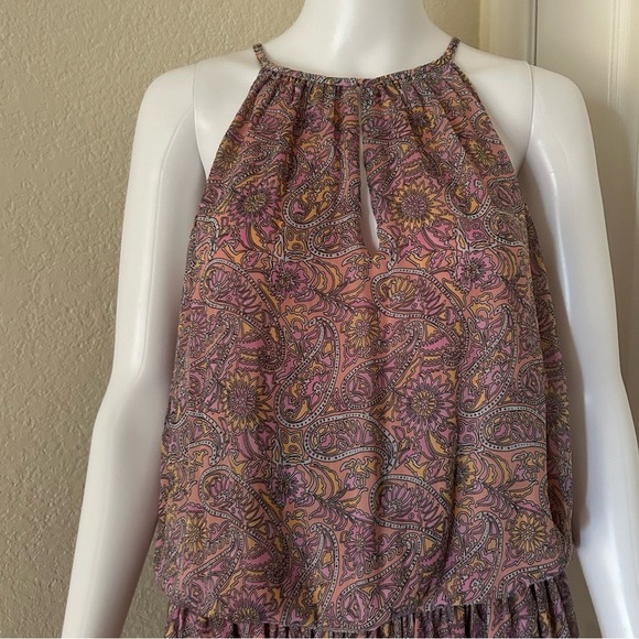 Ramy Brook Pink Paisley Print Knee-Length Dress Sleeveless  Mini Dres S - Picture 2 of 15
